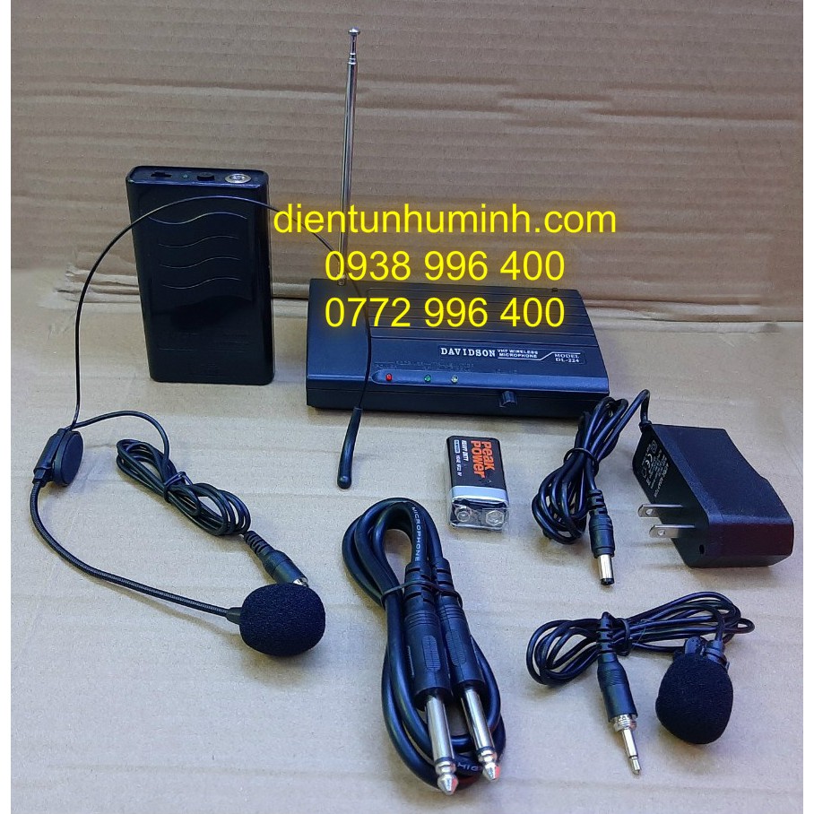 Micro không dây Davidson DL-224 đeo tai - cài áo