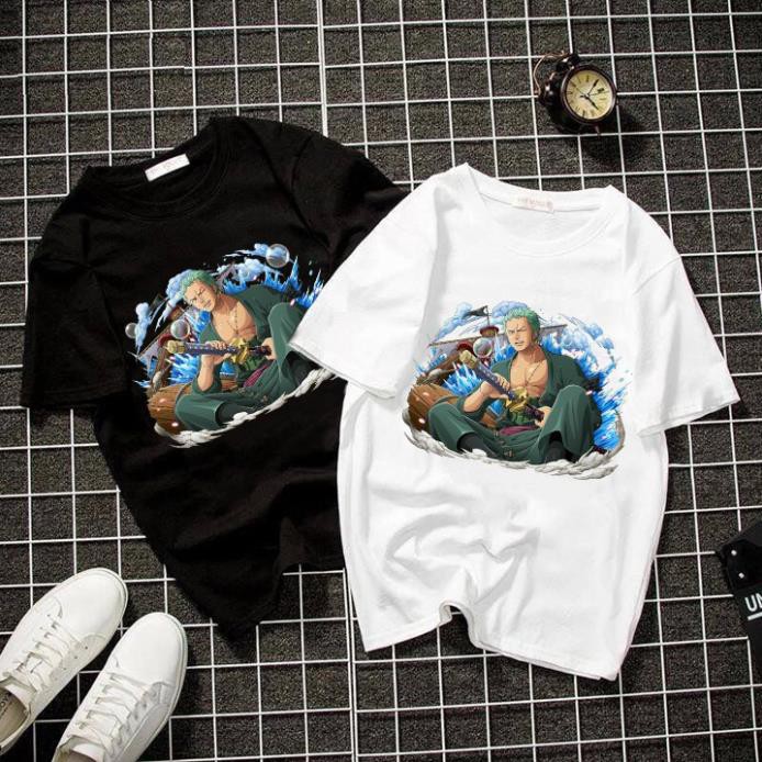 Áo Thun Áo Phông OnePiece - Zoro OP376 (Áo màu trắng) - ADT shop