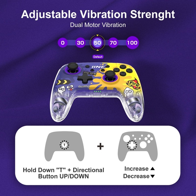 Iine Splatoon Điều Khiển Không Dây Độc Quyền Hỗ Trợ NFC Amiibo Tương Thích Nintendo Switch / Switch lite / Switch OLED