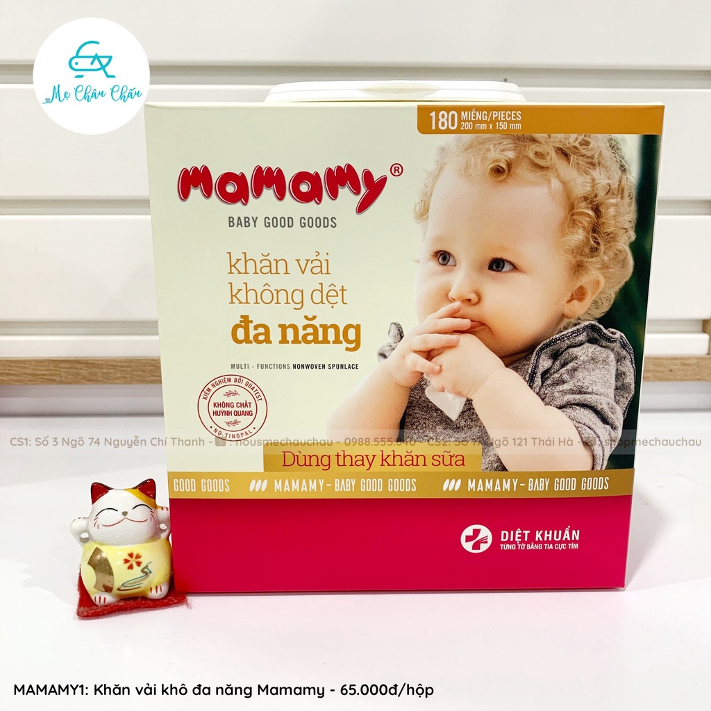 Khăn Khô Đa Năng Mamamy 180 tờ - Thuận tiện cho mẹ và bé