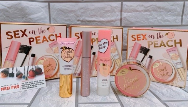 Bộ  trang điểm too faced ( 1 set 4 món : phủ bột , mascara, kem lót nền, xịt giữ nền ) auth