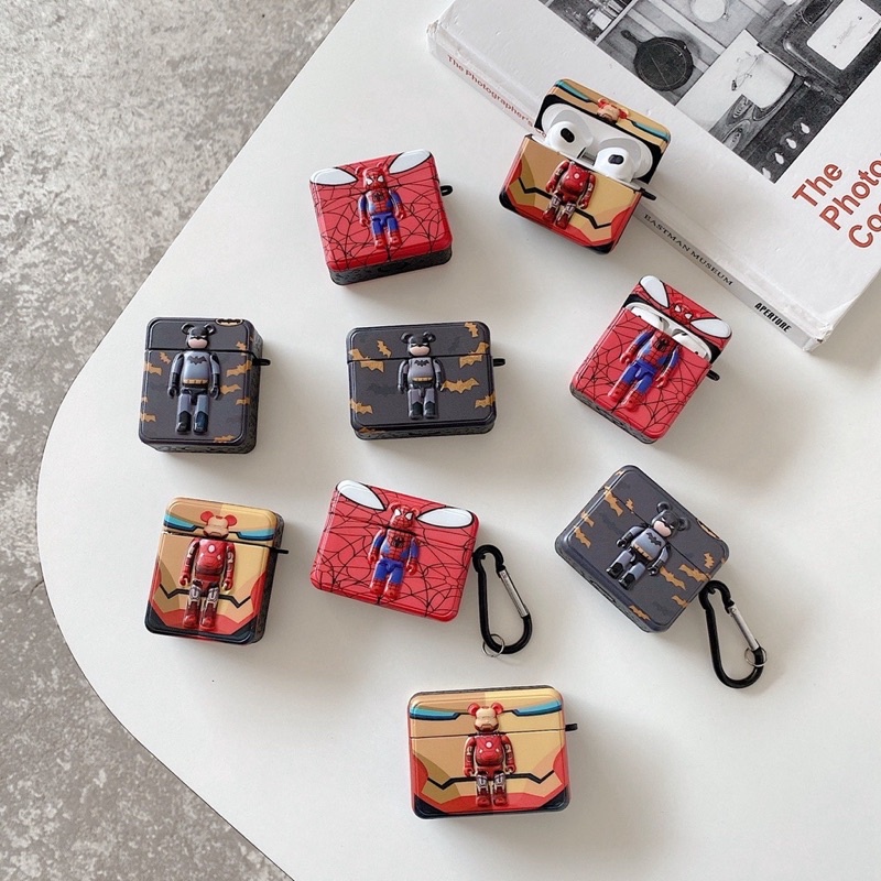 Case Airpod 1/2/Pro/3 Hình Hộp Bearbrick Marvel 3D 2022