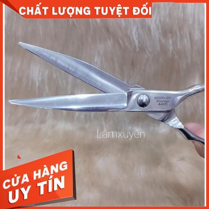 Kéo cắt tóc MS 05-60 KOREA 440C + bao da đựng kéo + 1 lược  Chất liệu thép siêu bền siêu bén _ chuyên dụng