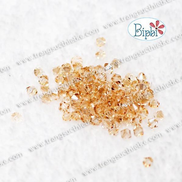 Pha lê Tiệp màu vàng trà 4mm (honey)