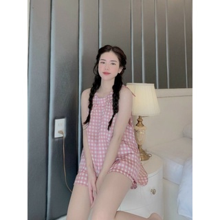 Bộ yếm đùi latin caro hồng size 40-60kg