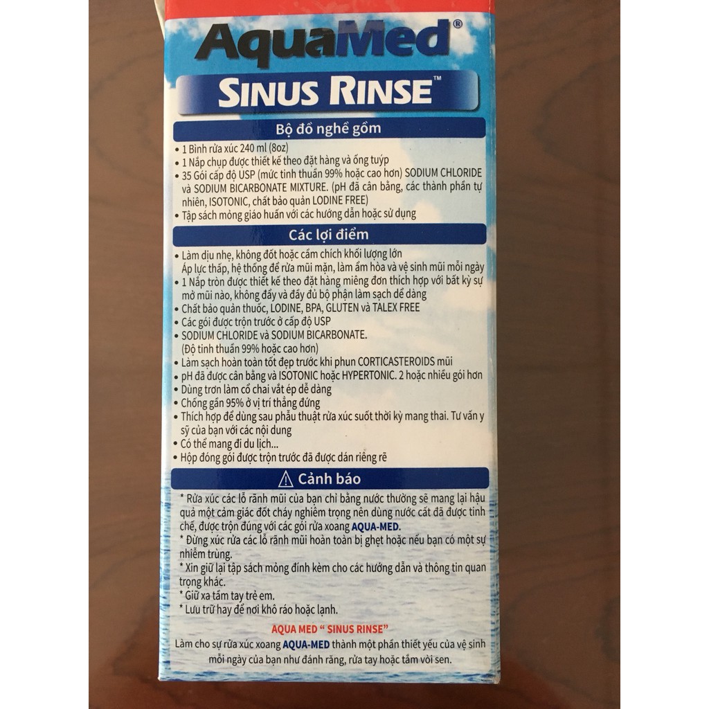 Hộp 35 gói muối rửa mũi Aquamed | BigBuy360 - bigbuy360.vn