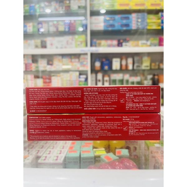 Ninh Tâm Vương - 30 viên - dùng cho người hồi hộp, trống ngực, tim đập nhanh