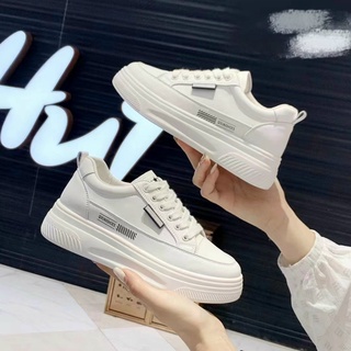 Giày sneaker nữ QĨXÚNHOES độn đế màu trắng.êm chân