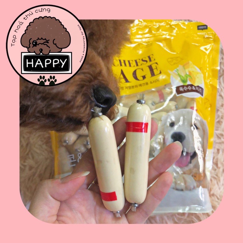 Xúc xích phô mai bắp BowWow cho chó [Ảnh thật][Có sẵn] - Bánh thưởng cho chó - Tạp Hóa Thú Cưng Happy