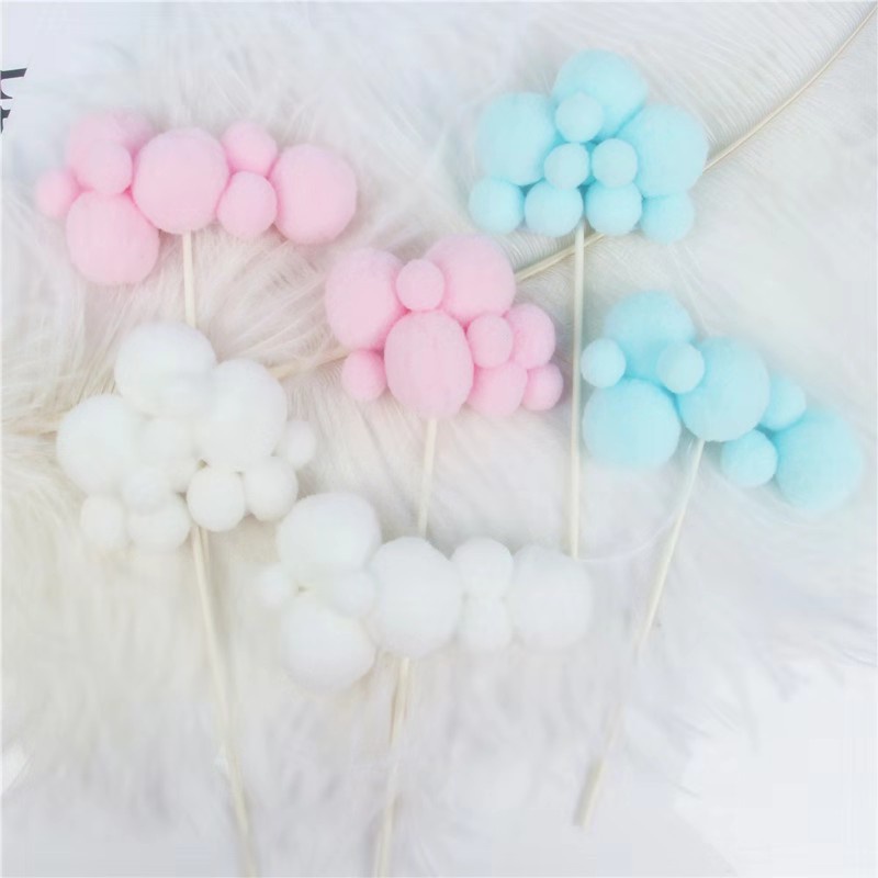 Phụ Kiện Sinh Nhật Trang Trí Bánh Kem  Que Cắm Mây Bông