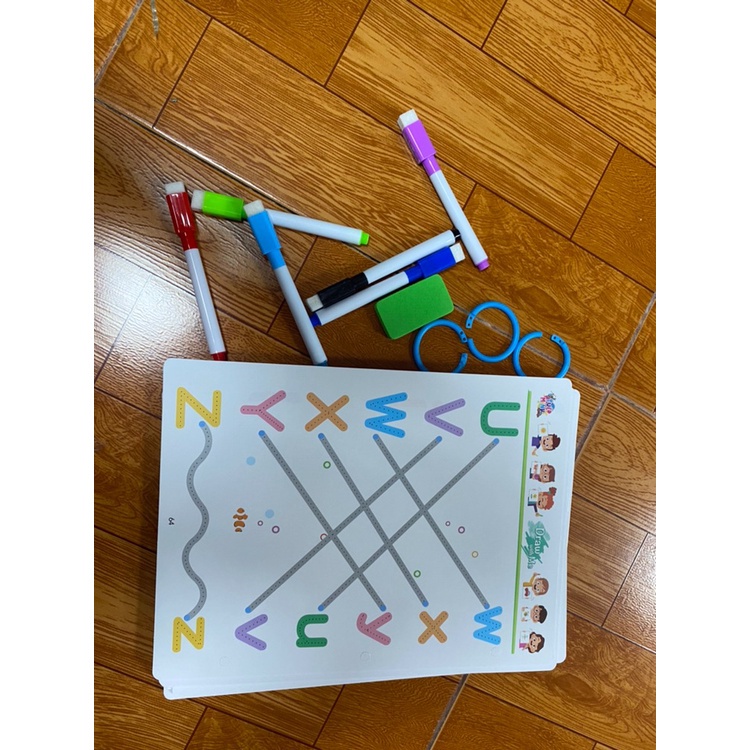 Sách Tập Viết Cho Bé Tập Tô Vẽ 64 Trang Có Thể Xóa Thông Minh, Tặng Kèm Bút Viết Và Mút Xóa