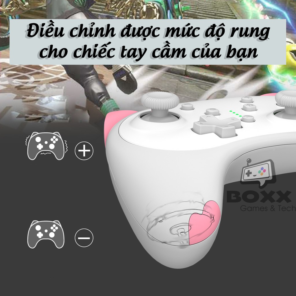 Tay cầm IINE cho nintendo switch bản tai mèo, tay cầm bluetooth IINE cho nintendo switch lite