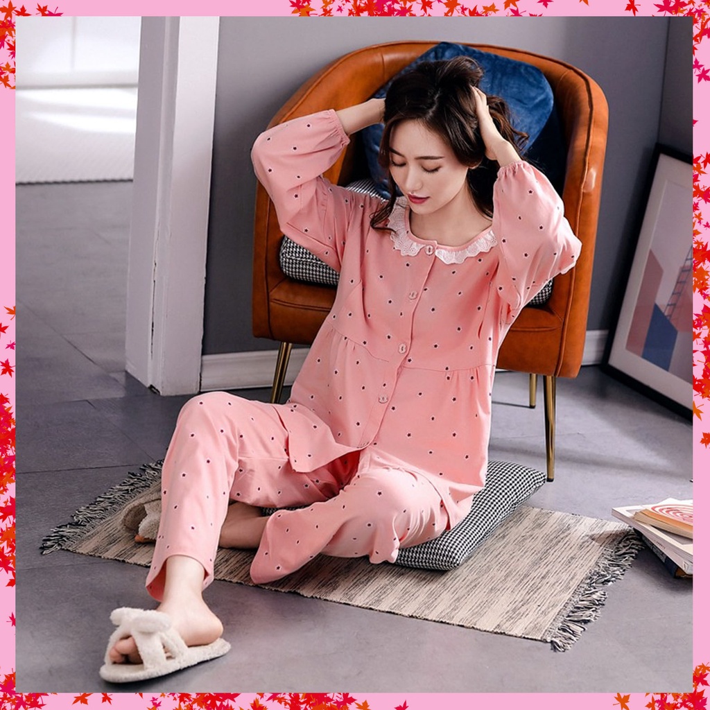 Bộ bầu - bộ sau sinh - chất liệu cotton - kiểu mới thời trang ( sao - dài )