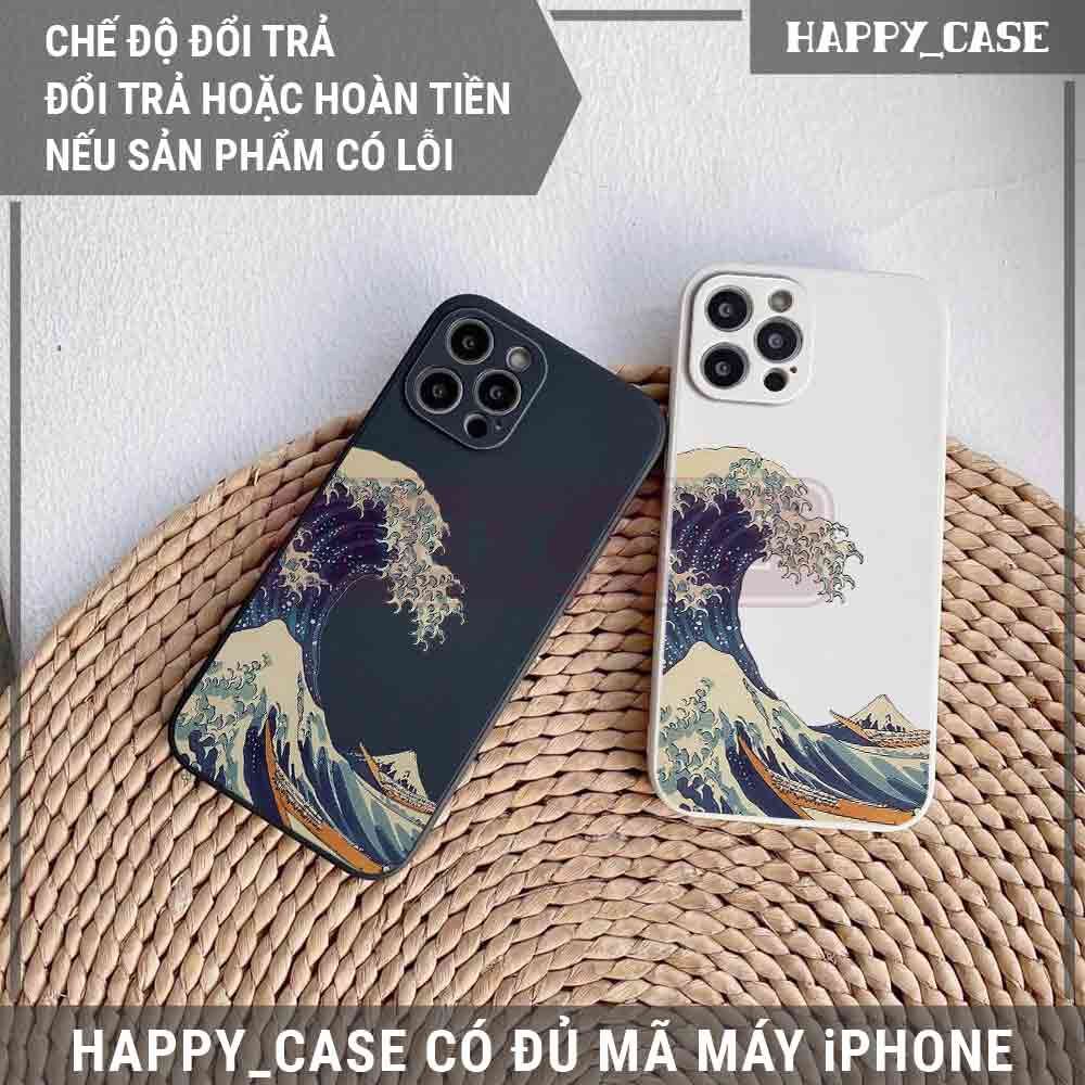 Ốp iPhone SN2195 Hình Sóng Nhật Chống Sốc iPhone Happy Case