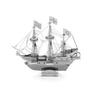 Mô Hình Lắp Ghép kim Loại 3D Thuyền Buồm Golden Hind