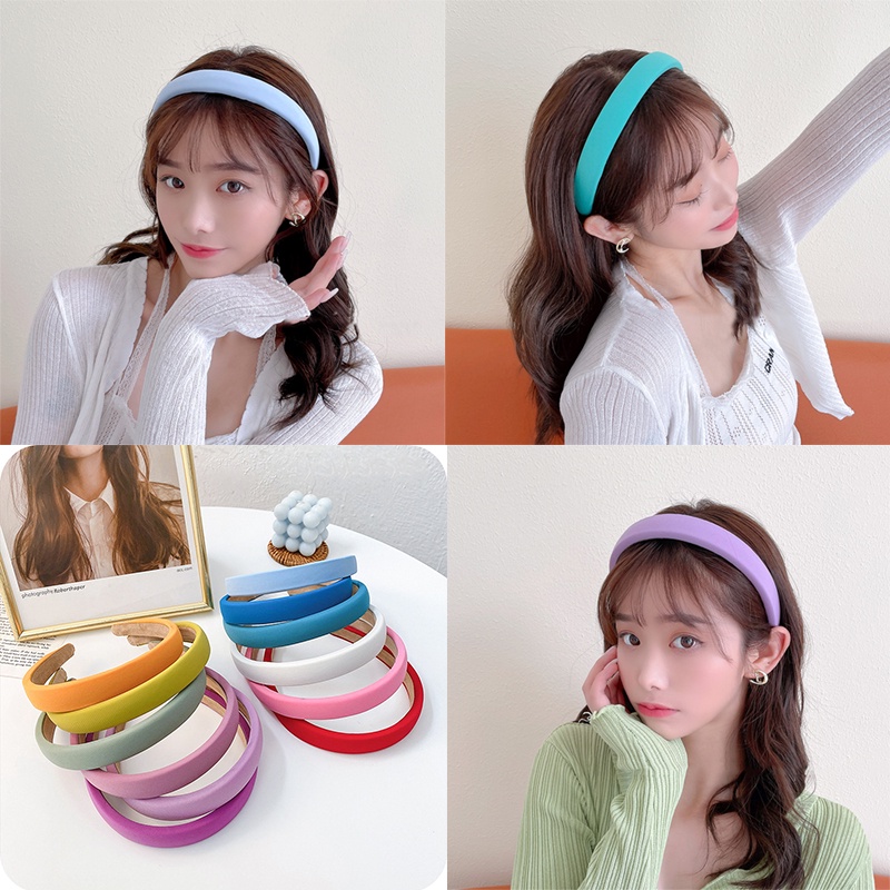 (Hàng Mới Về) Băng Đô Xốp Rửa Mặt Đơn Giản Thời Trang Mùa Hè 2021