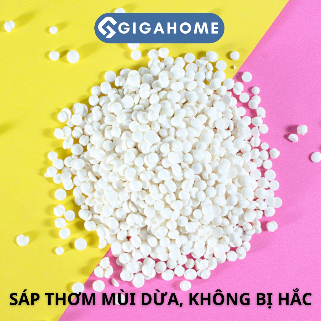 [CHE TÊN] Sáp Wax Lông Nóng Sữa Dừa Cao Cấp GIGAHOME Siêu Bám Lông, Dùng Cho Da Nhạy Cảm Tặng Que