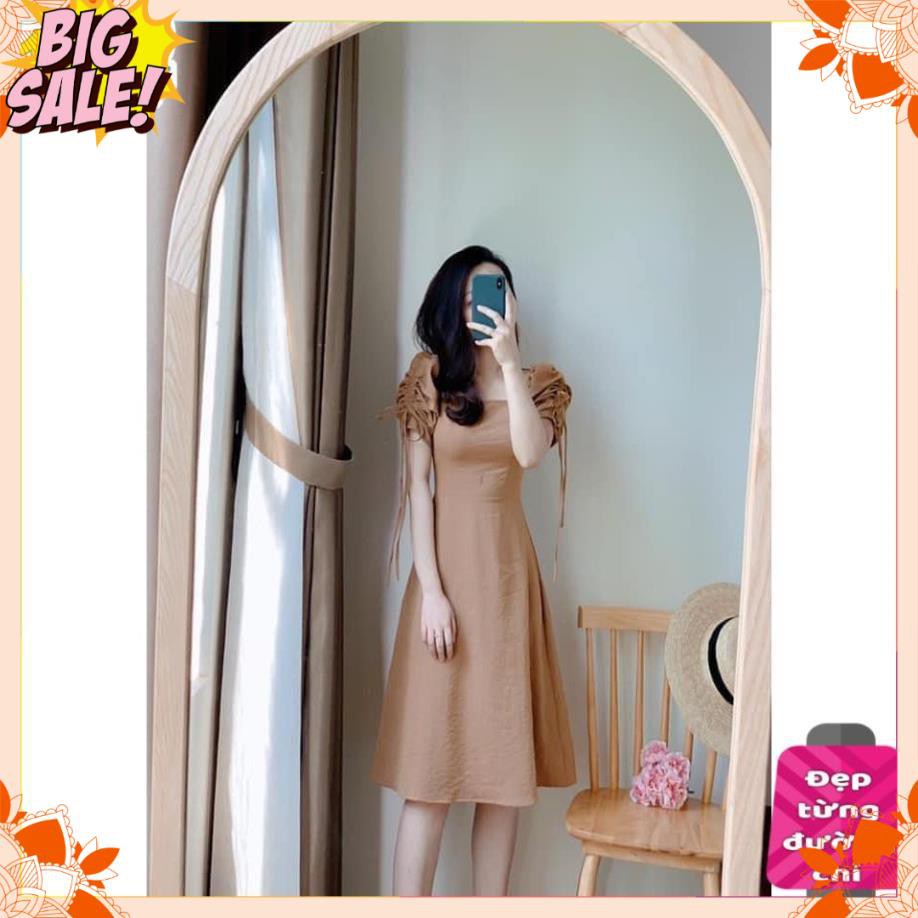 Váy dự tiệc cổ vuông tay bồng rút dây sang chảnh | BigBuy360 - bigbuy360.vn