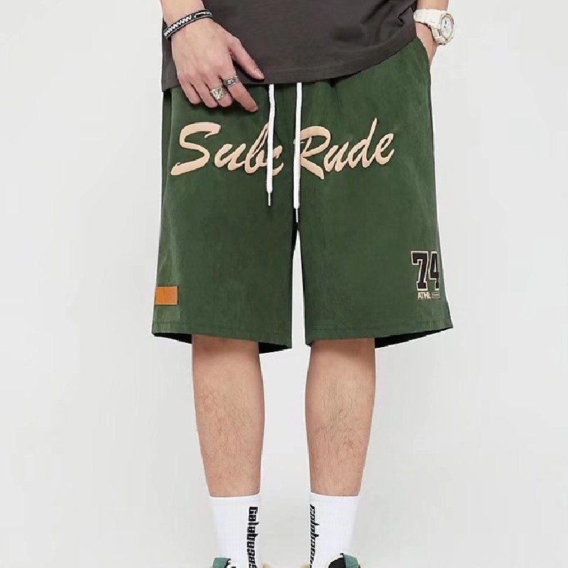 Quần Short Lưng Thun Ống Rộng In Chữ Phong Cách Hip Hop Đường Phố Nhật Bản Cỡ M-3XL Cho Nam