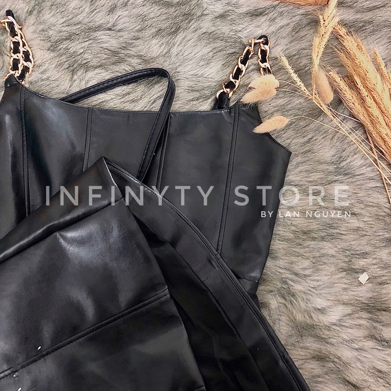 Đầm body hay dây chất da pu