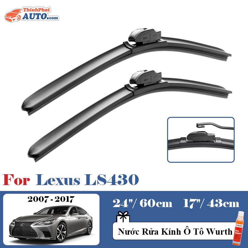 Gạt Mưa Xe Lexus LS430 (2007 - 2017) Silicone Chính Hãng TP-Wiper