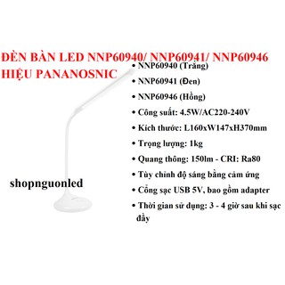 Đèn bàn sạc Led Panasonic NNP60940