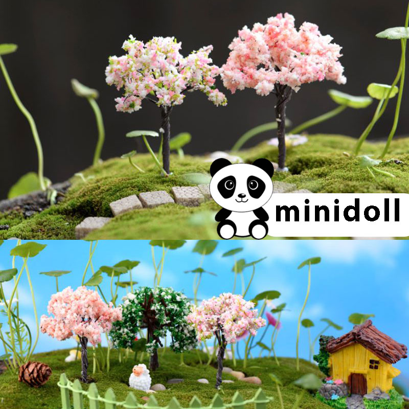 Charm Slime squishy Combo 02 Mô hình cây đào trang trí tiểu cảnh, mô hình minidoll