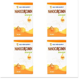 Liệu trình 1 tháng 4 hộp viên uống Nano Curcumin Học Viện Quân Y
