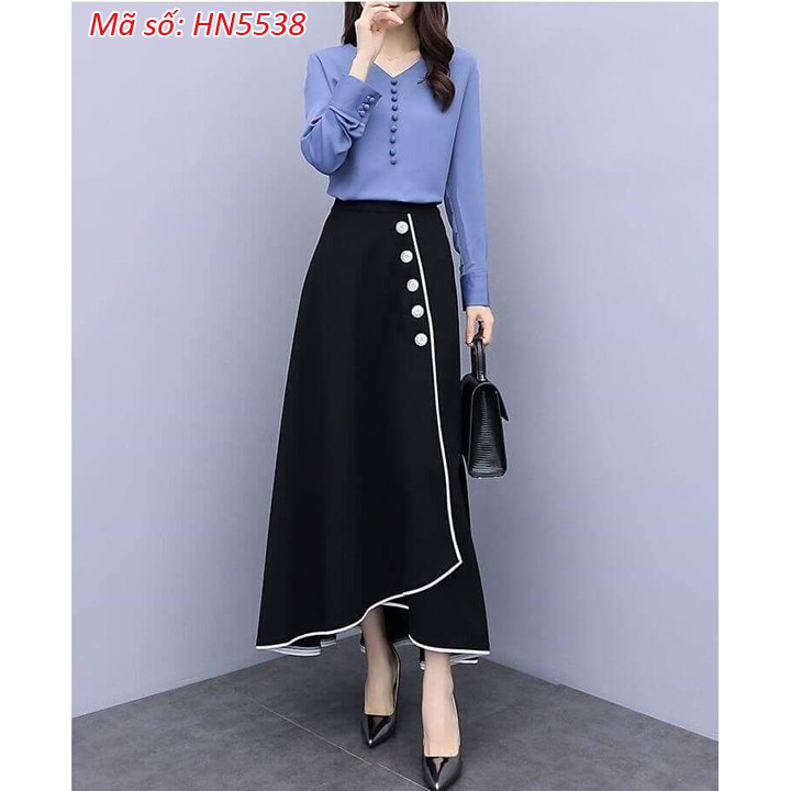 👉 nhận order tìm tất cả nguồn hàng quảng châu full big size có thể đến 6XL 7XL +++... 👉#HN5538 SET ÁO KIỂU PHỐI NÚT CH