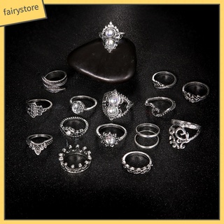 Set 16 NhẫN NhiềU KiểU DáNg Phong CáCh Boho