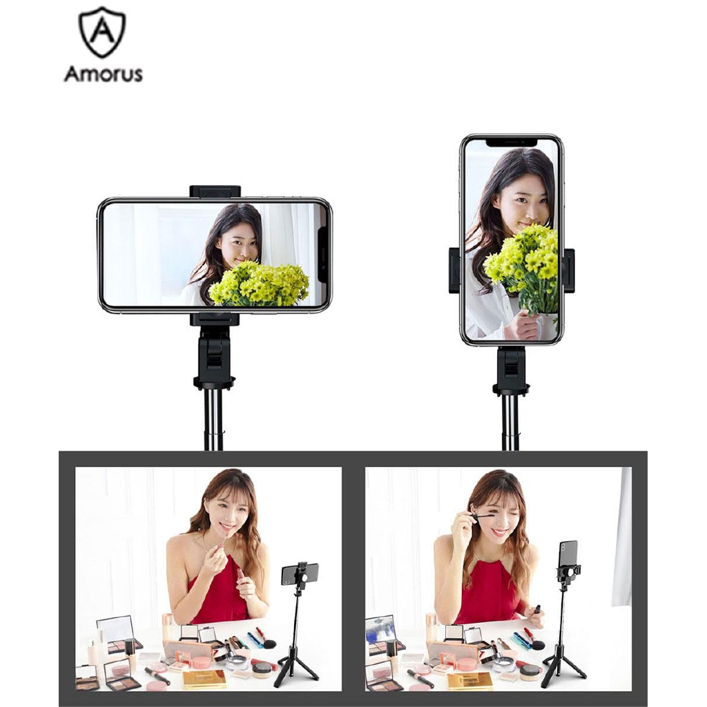 Chân đứng Tripod chụp ảnh Amorus K10 hỗ trợ kết nối Bluetooth và hẹn giờ chuyên dụng | BigBuy360 - bigbuy360.vn