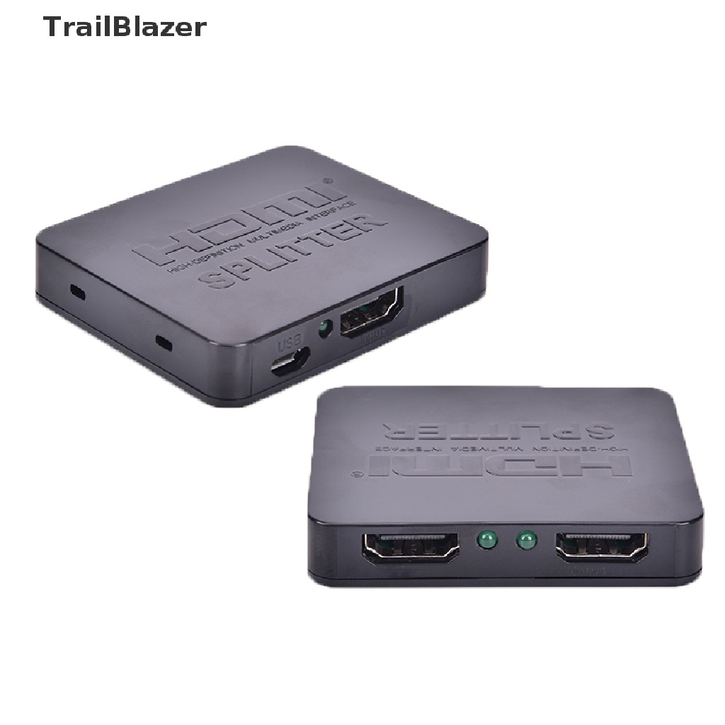 Tbvn Full HD 4K HDMI Splitter 1X2 2 Ports Repeater Amplifier Hub 3D 1080p 1 In 2 Out Jelly