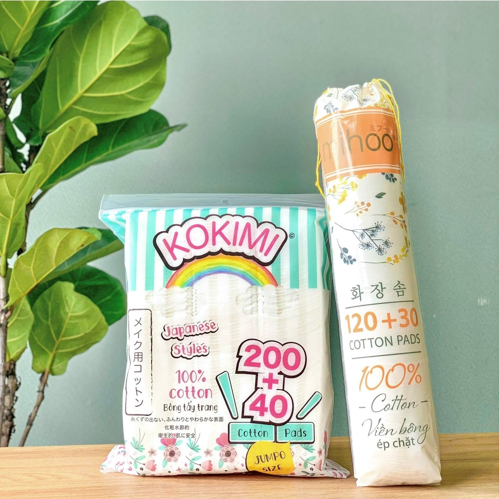 COMBO bông tẩy trang Mihoo Kokimi 390 miếng