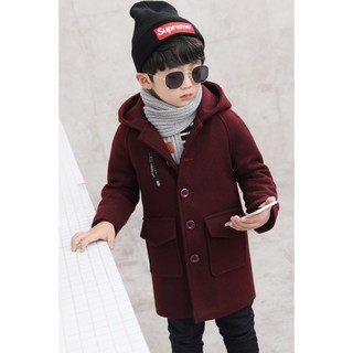 Aó Khoác Dạ Cho Bé Size 21 - 38Kg [Mã NS01 - Đỏ Mận]
