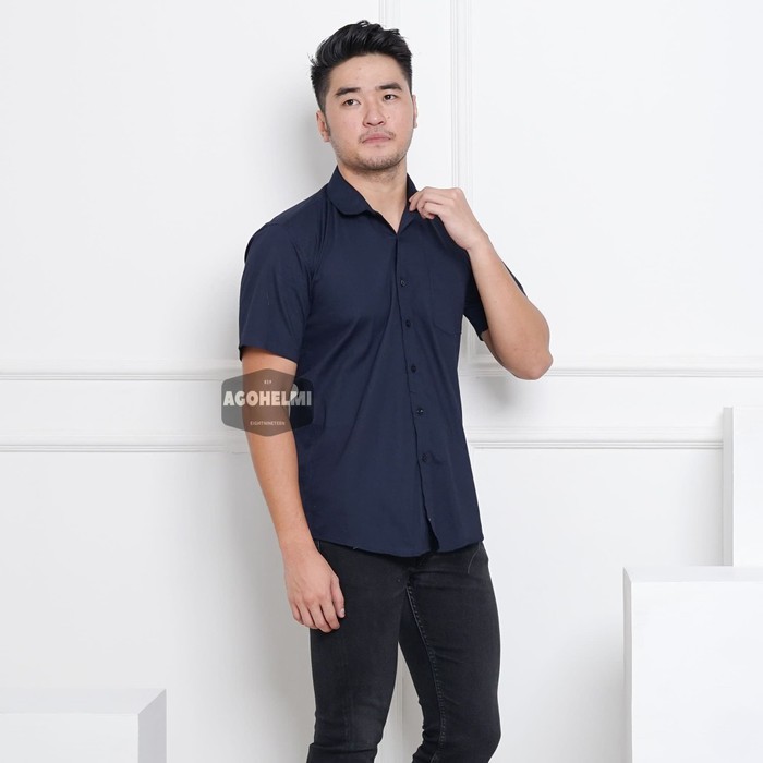 Áo Thun Tay Ngắn Màu Xanh Navy Đậm 93FSL Dành Cho Tuổi Teen