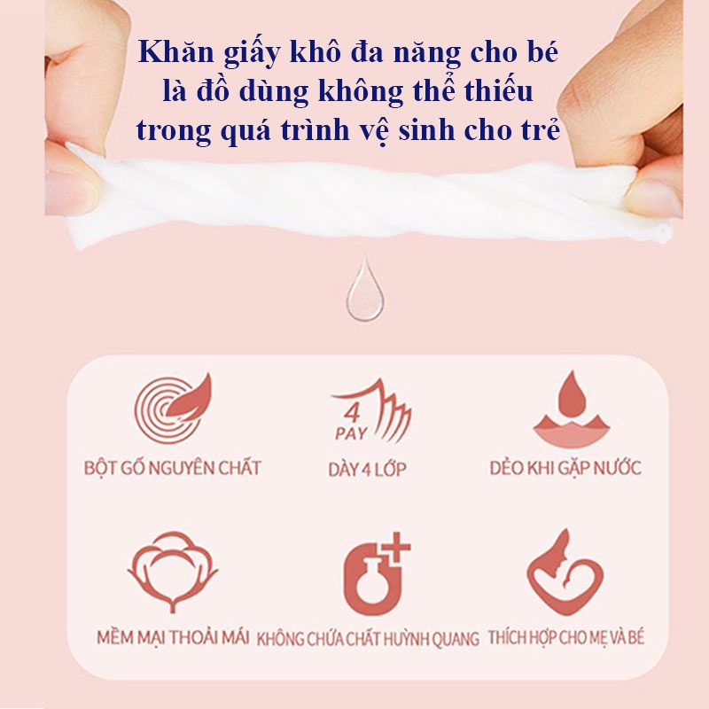 [Mã BBSH5 GIẢM 5% TỐI ĐA 15.000Đ CHO ĐƠN CÓ GIÁ TRỊ TỐI THIỂU 300.000Đ] Khăn giấy rút, Khăn giấy khô đa năng SKH008