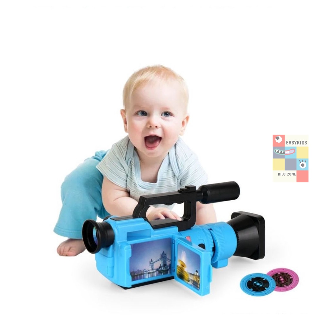 Đồ chơi máy ảnh, máy quay video có nhạc có thể làm đèn pin Mô phỏng thực tế giúp bé phát triển trí tuê