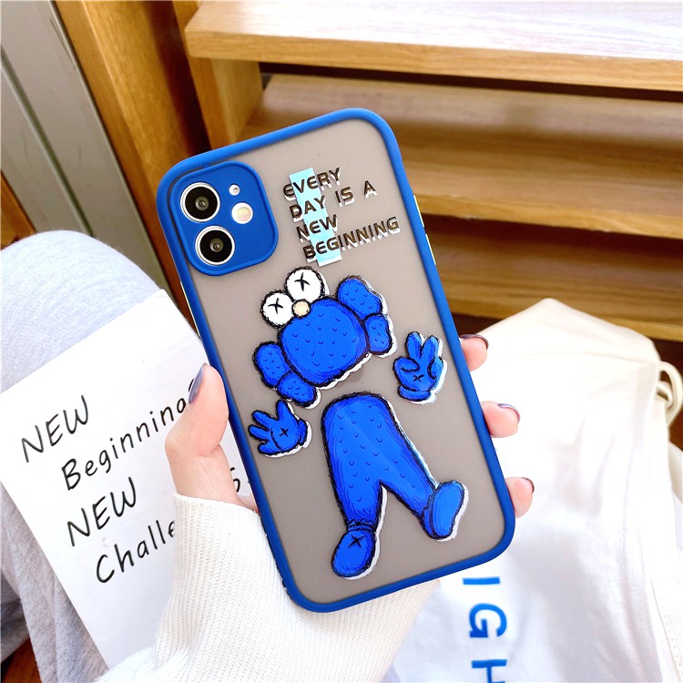 Ốp lưng iphone Kaws nhám viền nổi cong 5/5s/6/6plus/6s/6splus/7/7plus/8/8plus/x/xr/xs/11/12/pro/max/plus/promax | BigBuy360 - bigbuy360.vn