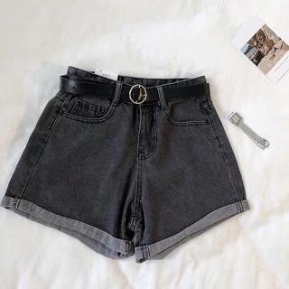 Quần short bò cạp cao