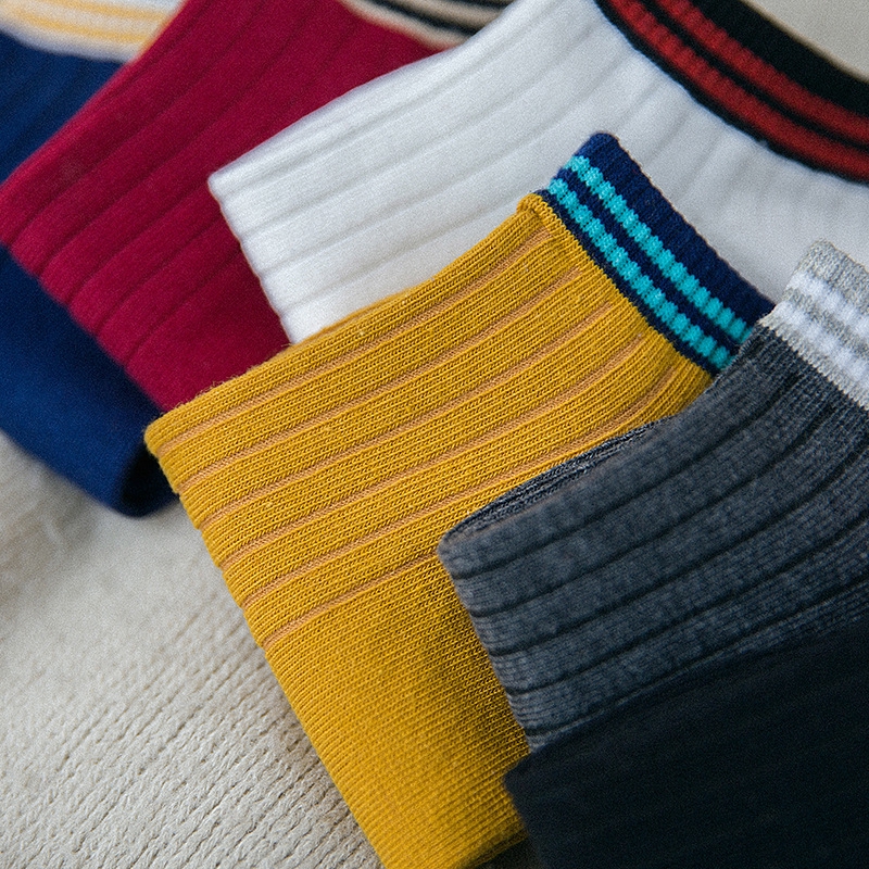 6 Pairs Cotton Low Cut Women Socks Striped Korean Cute Nonslip Novelty Ankle Socks Spring Breathable Comfortable Female Socks