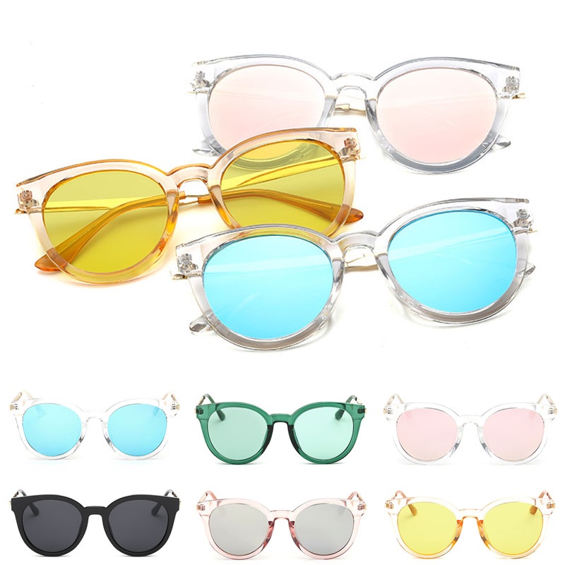 Kính Mát Mắt Mèo Oversize Gọng Kim Loại Phong Cách Retro Cho Nữ