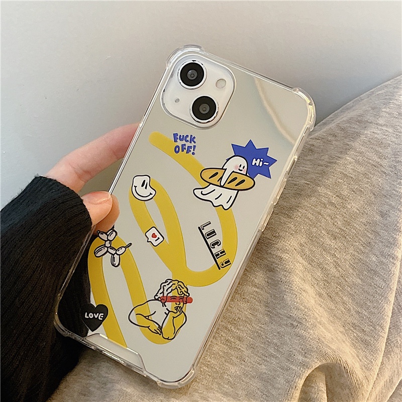 Ốp lưng iphone Ốp Điện Thoại Tráng Gương Phong Cách Cá Tính Cho Apple 13 Iphone 12Promax xr/6/7/8 Dinuo case