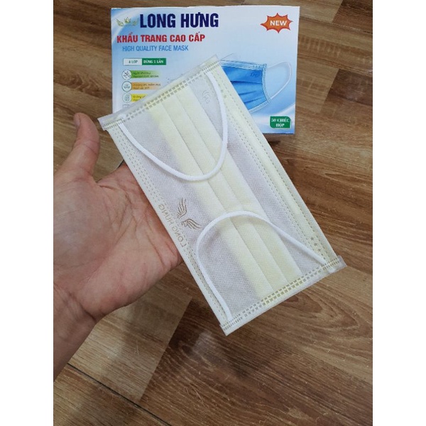 Hộp 50 Chiếc Khẩu Trang y Tế Màu Vàng 4 Lớp