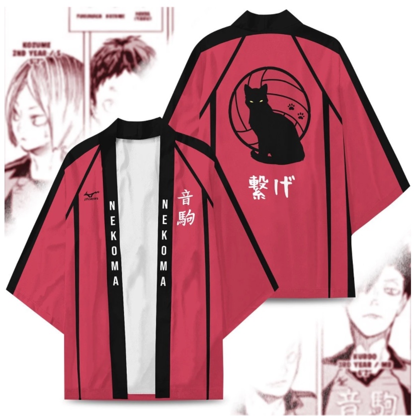 Áo Choàng Ngủ Kimono Hóa Trang Nhân Vật Anime Haikyuu Nekoma