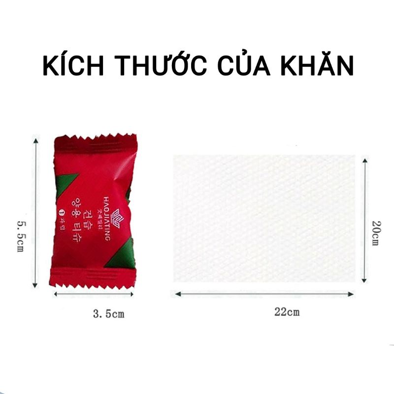 Combo 100 Viên Khăn Nén Bỏ Túi Hình Viên Kẹo Đa Năng