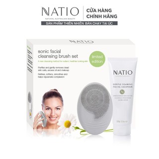 Bộ quà tặng phiên bản giới hạn natio sonic facial cleansing brush set( gồm sữa rửa mặt 100gvà máy rửa mặt chạy bằng pin)