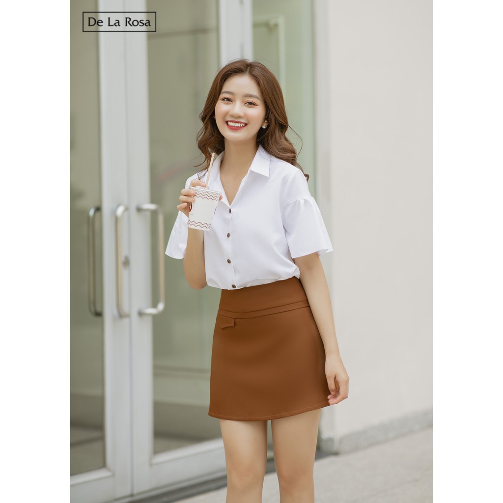 Chân váy ngắn công sở form A nắp túi - De La Rosa | BigBuy360 - bigbuy360.vn