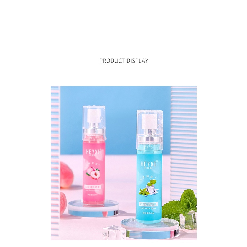 Xịt Thơm Miệng Heyxi Hương Đào Và Bạc Hà  20ml HYX20220716 - HÀNG NEW HOT