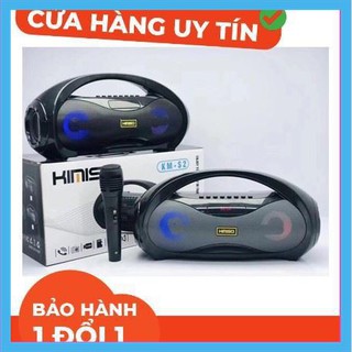 C96 [ BẢO HÀNH 6 THÁNG ] Loa Bluetooth Xách Tay Kimiso  KM-S2 Tặng Micro Hát Karaoke Cao Cấp - Có Đèn Nháy