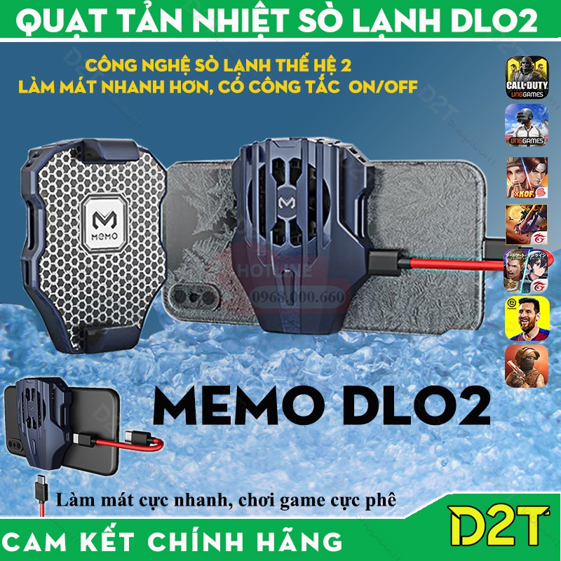 [PHIÊN BẢN MỚI] Quạt tản nhiệt gaming Memo DL02 , DL03 cho điện thoại, tản nhiệt sò lạnh siêu mát